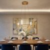 Celeste Small Ring Chandelier – Antique Bronze & Clear Glass - Image 2