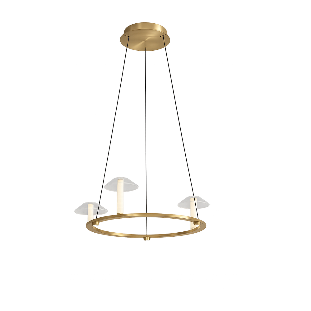 Celeste Small Ring Chandelier – Antique Bronze & Clear Glass
