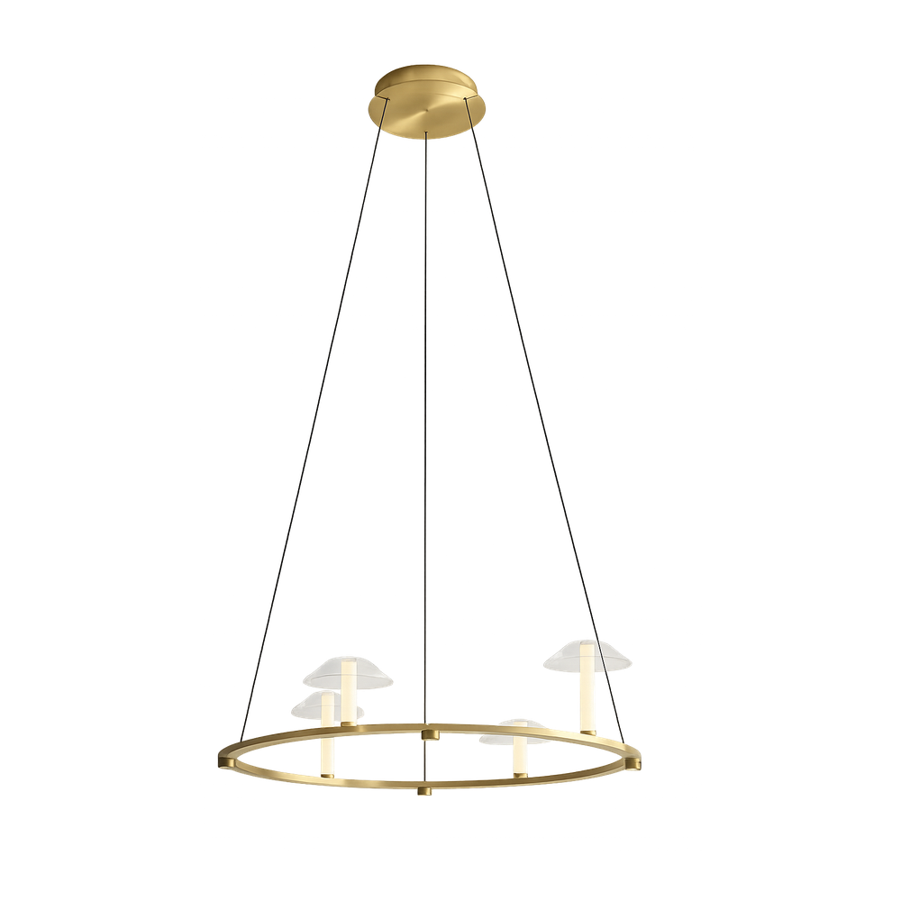 Celeste Large Ring Chandelier – Antique Bronze & Clear Glass