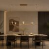 Celeste Linear Chandelier – Antique Bronze & Clear Glass - Image 2