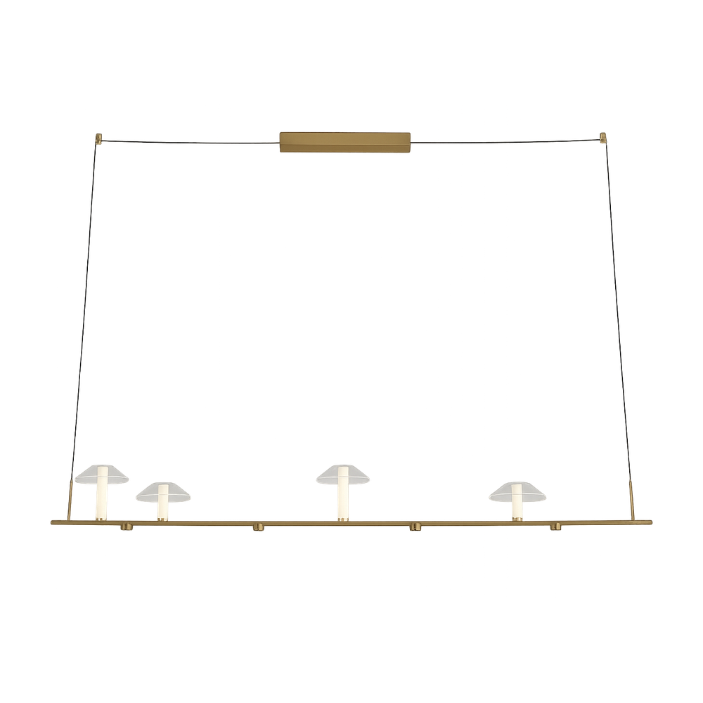 Celeste Linear Chandelier – Antique Bronze & Clear Glass