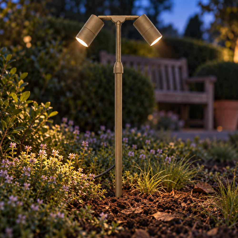 Adjustable Twin Spike Garden Light - Image 2