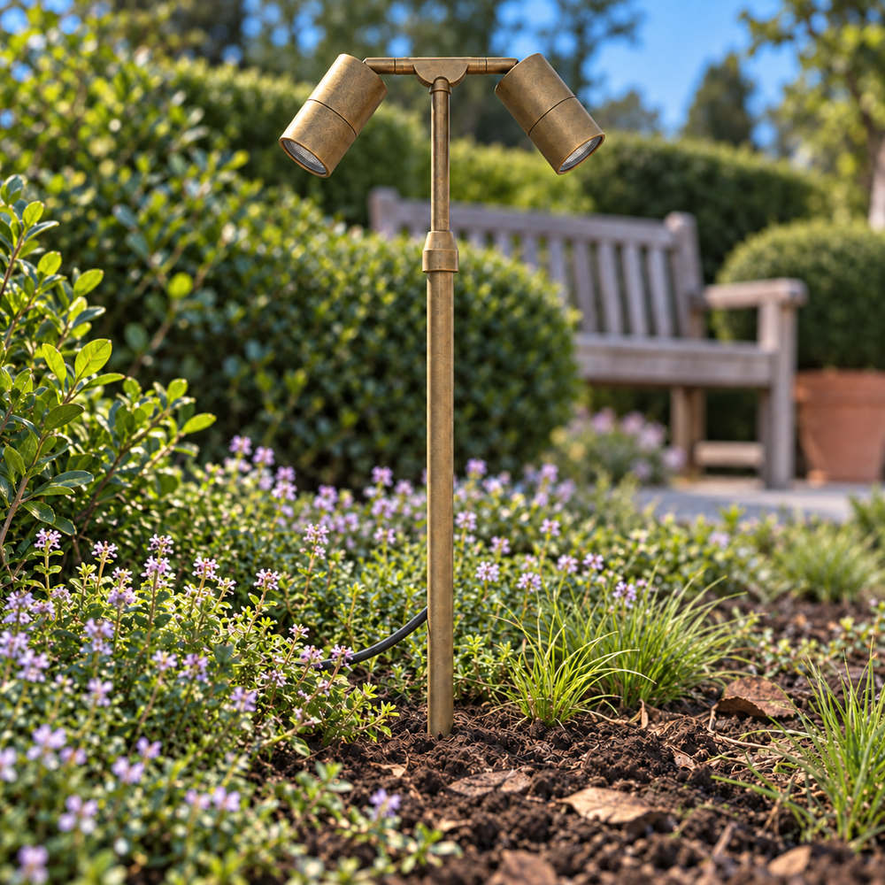 Adjustable Twin Spike Garden Light - Image 3
