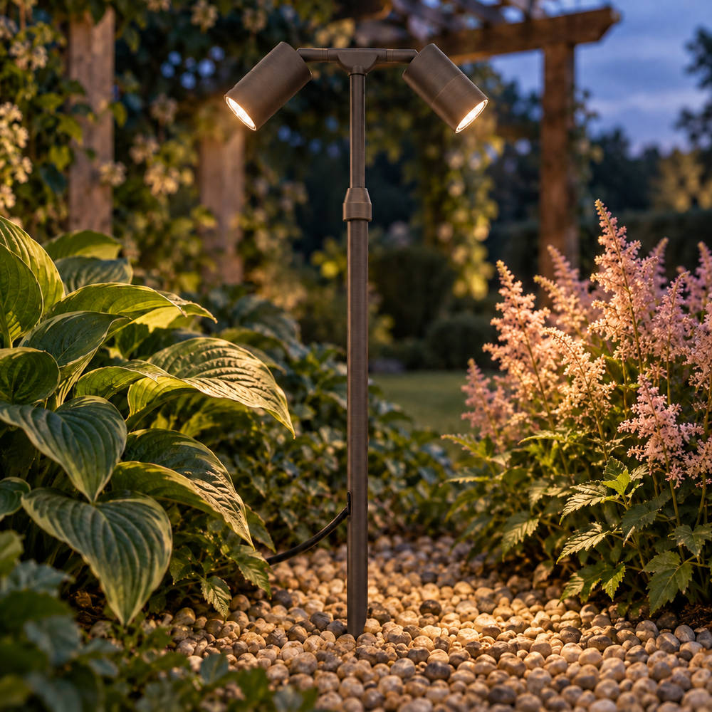 Adjustable Twin Spike Garden Light - Image 4