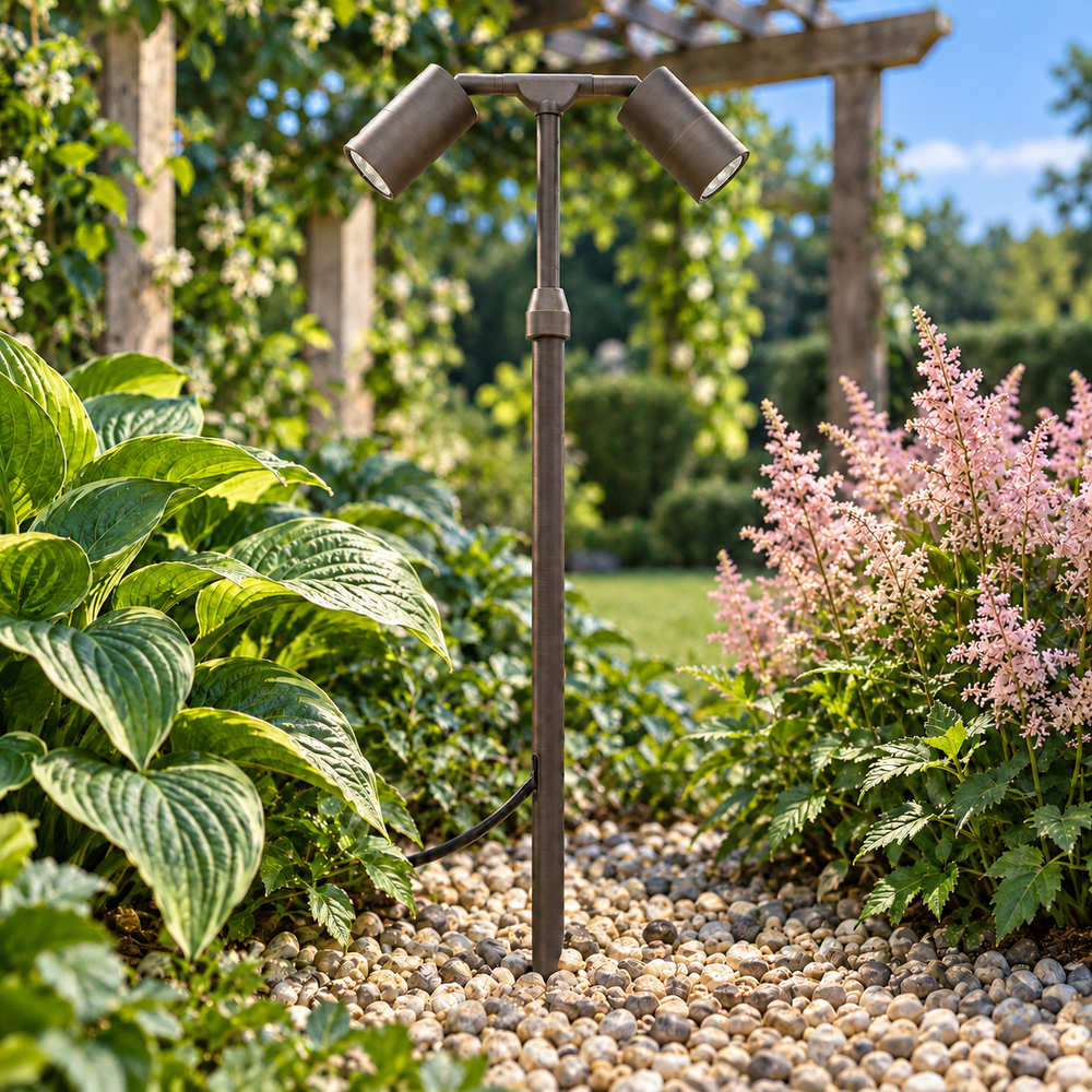 Adjustable Twin Spike Garden Light - Image 5