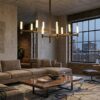 Milano Linear Chandelier – Opal Glass - Image 2