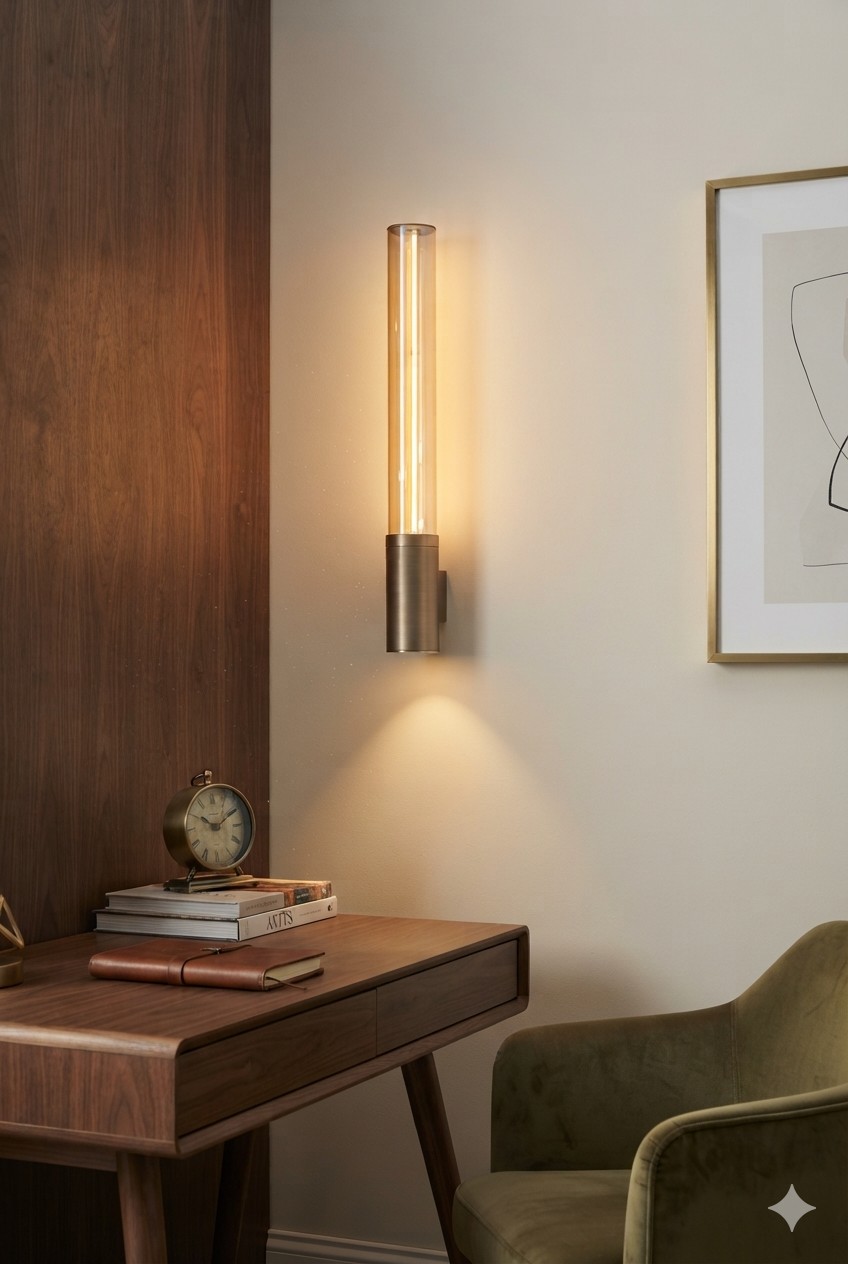 Mirage Small Wall Light – Amber Glass - Image 2