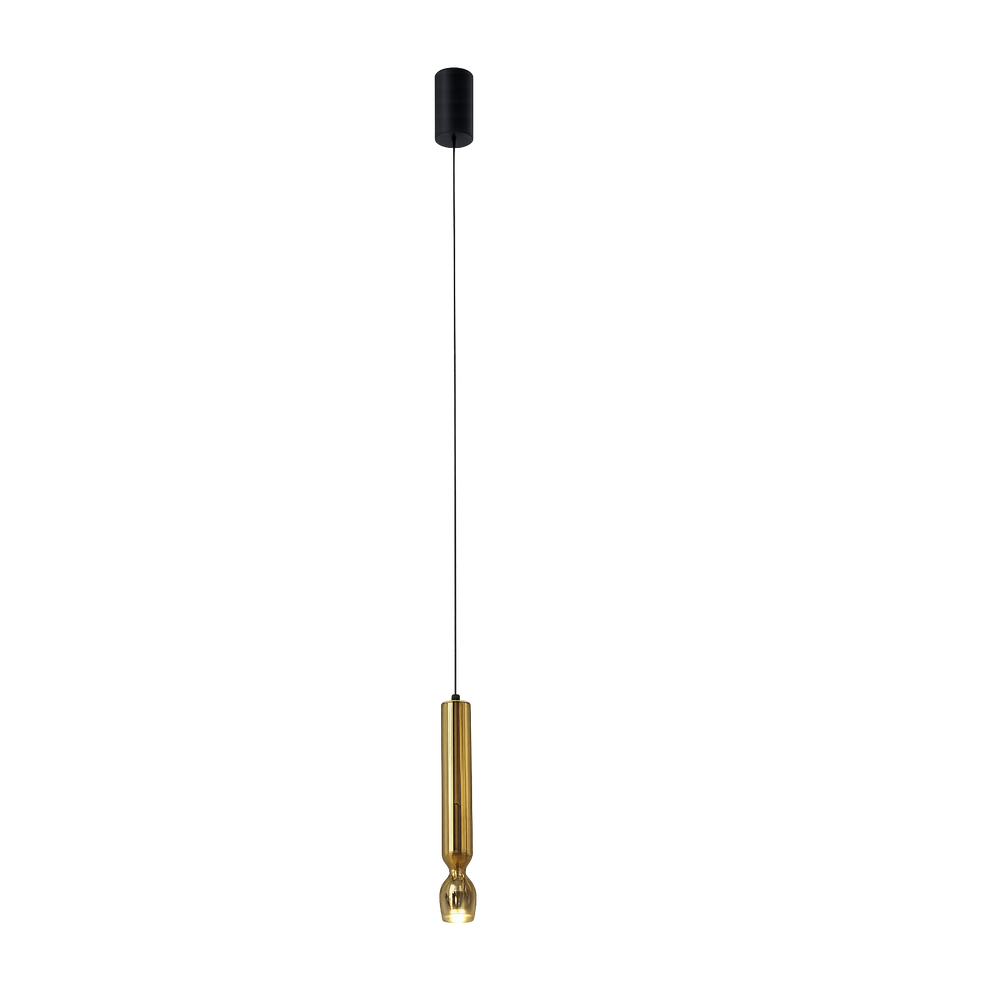 Monaco Single Pendant Light – Champagne Gold Glass