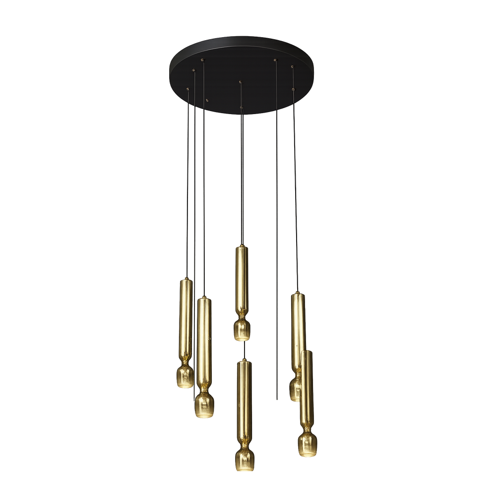 Monaco Small Cluster Pendant Light – Champagne Gold Glass