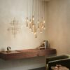 Monaco Medium Cluster Pendant Light – Champagne Gold Glass - Image 2