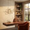 Monaco Small Linear Pendant Light – Champagne Gold Glass - Image 2
