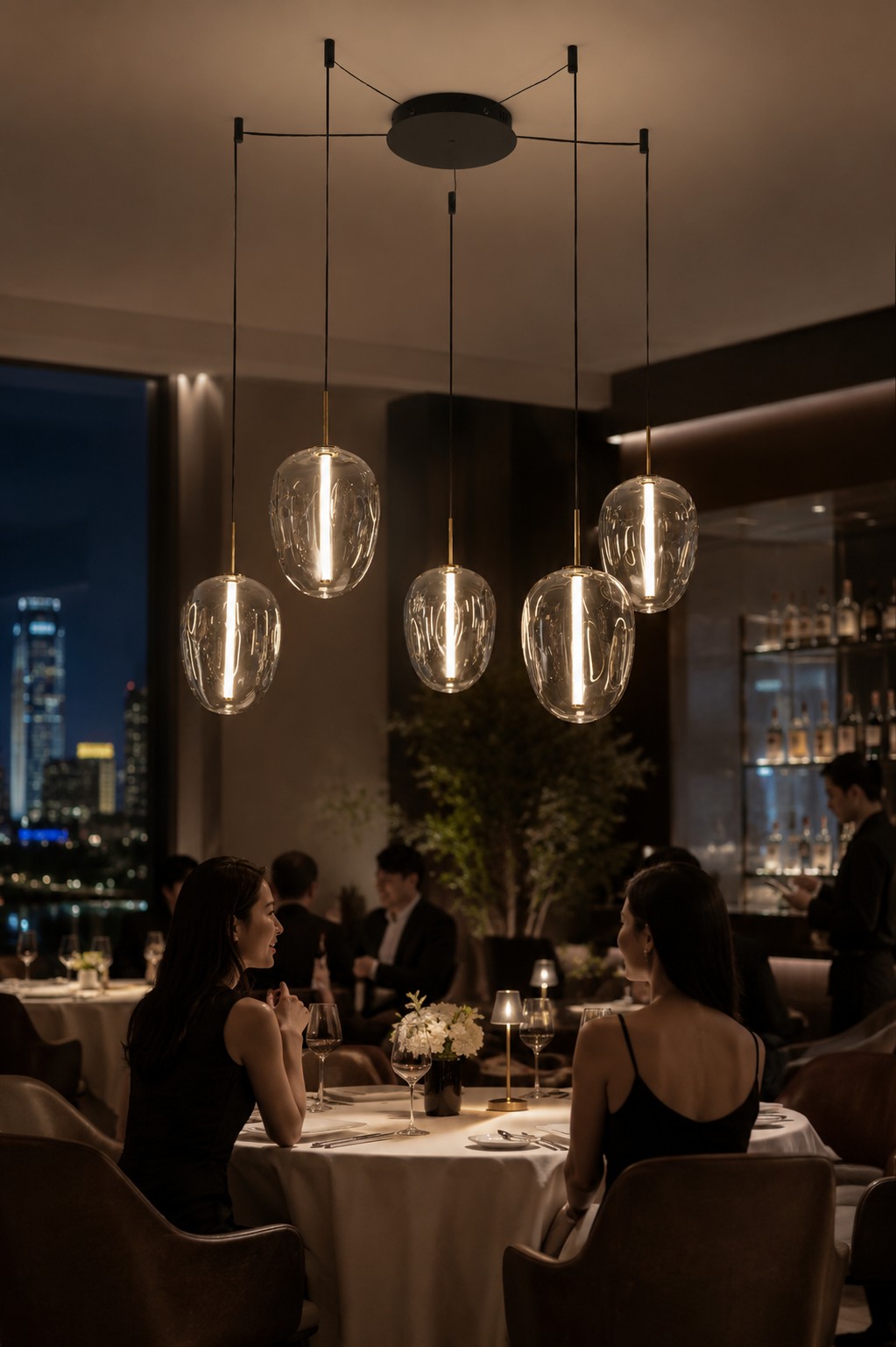 Solis Large Cluster Pendant Light – Clear Glass - Image 2